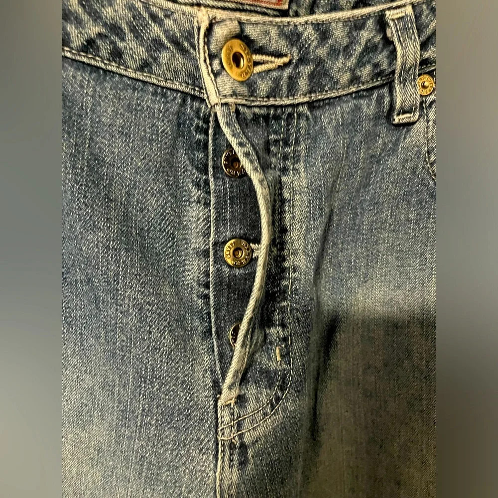 Vintage Y2K Silver Button Fly Jeans - Picture 5 of 12